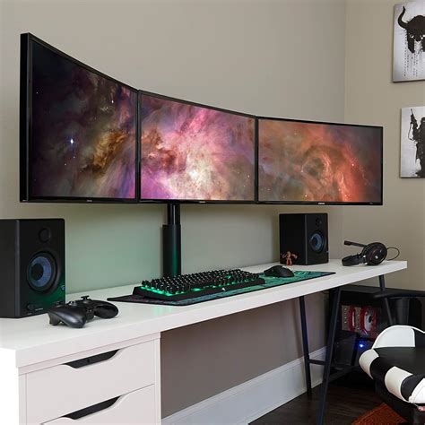 Pc Desk For 3 Monitors