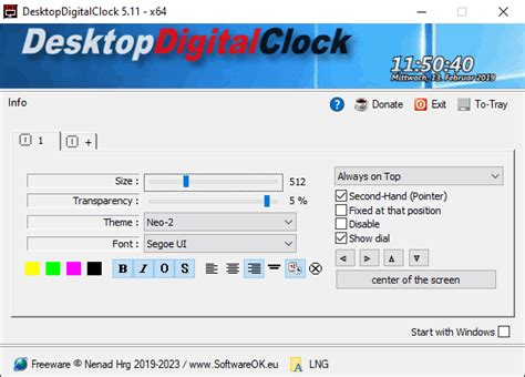 Pc Desktop Digital Clock Software