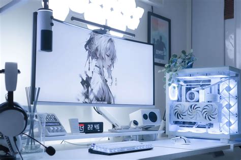 Pc Gaming Setup Aesthetic White