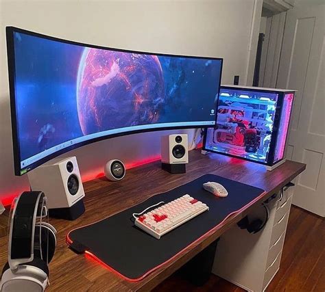 Pc Gaming Setup Curved Monitor
