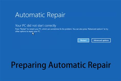 pc says preparing automatic repair
