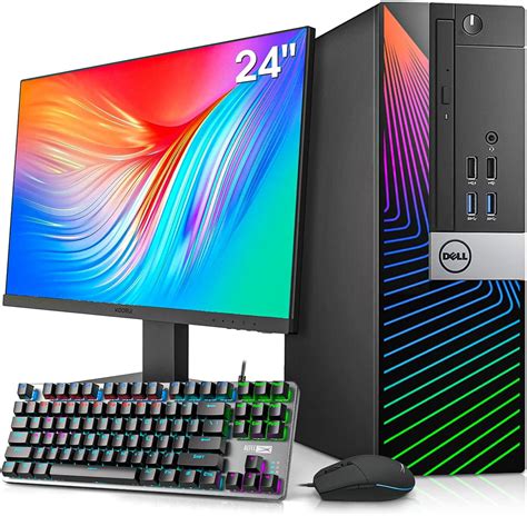 Restored Dell Gaming PC Bundle Custom RGB NVIDIA GeForce GT 1030 GPU Intel Quad Core i5