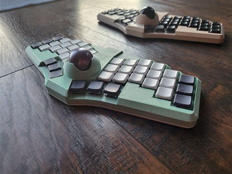 VictSing PC325 Wireless Ergonomic Keyboard with Trackball & Scroll Wheel, 2.4G Quiet Split