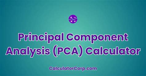 pca calculator