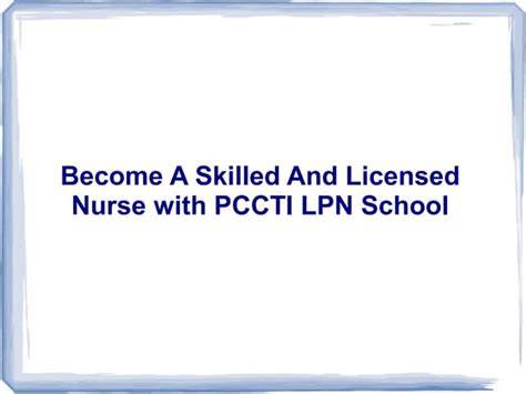 Jumpstart Your Nursing Career with PCCTI Nursing School - Programs, Requirements and Reviews