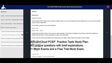 pcep practice test free