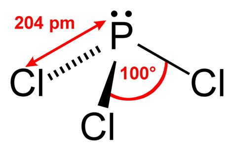 pcl3 ideal bond angle