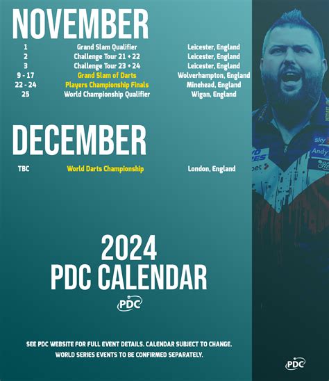 Pdc Calendar 2024