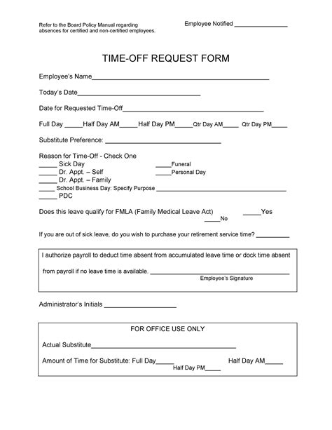 FREE 23+ Sample Time Off Request Forms in PDF MS Word