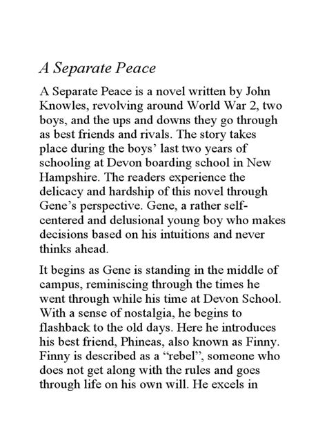 Photos Pdf A Separate Peace Trending