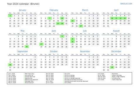 pdf calendar brunei 2024