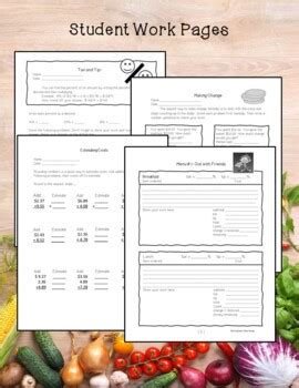 Pdf Math Dining Out Worksheets