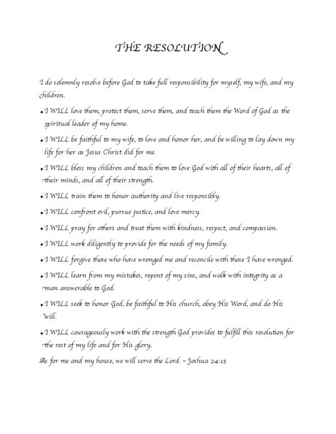 Pdf Printable Courageous Resolution