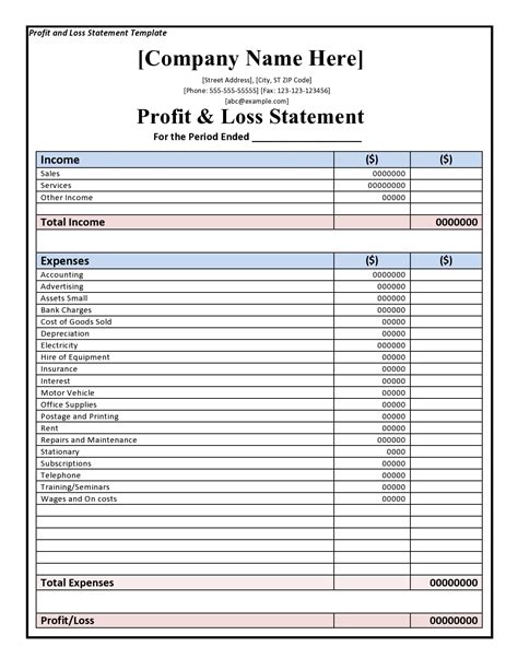 FREE 9+ Sample Profit and Loss Statement Forms in PDF MS Word Excel