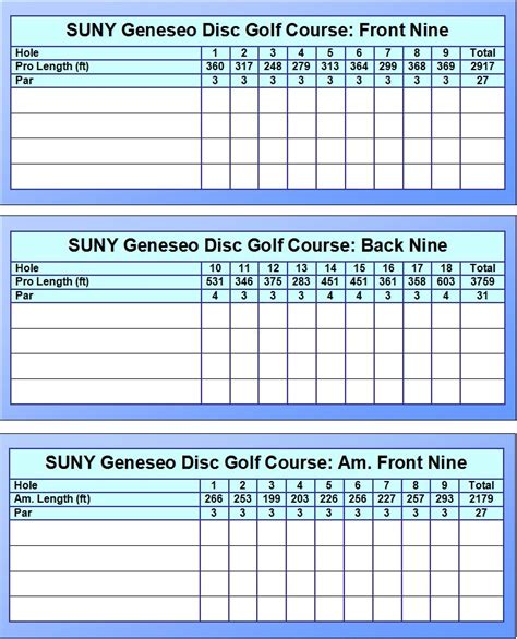 pdga rules 2 scorecards