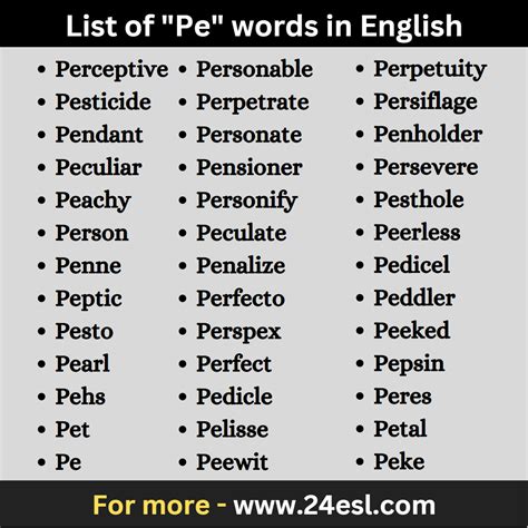 5 Pe Starting Words