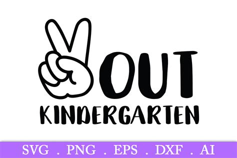 Peace Out Kindergarten SVG Last Day of Kindergarten svg Etsy