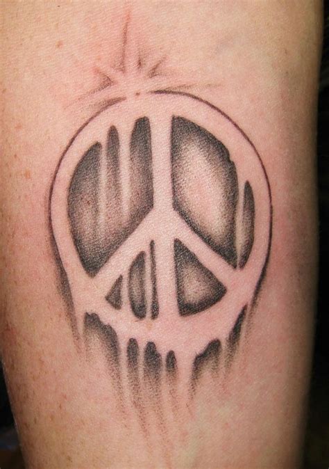 +21 Peace Sign Flower Tattoo Designs Ideas