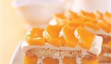 Peach Mango Graham NoBake Refrigerated Cake Peach