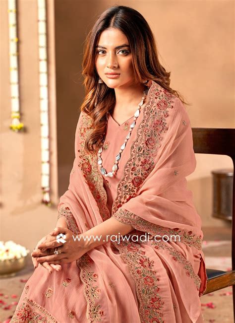 Peach Dress Material