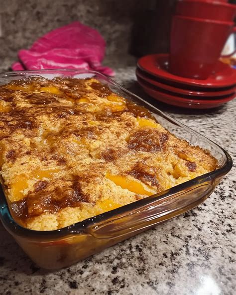 Peach Dump Cake Directions