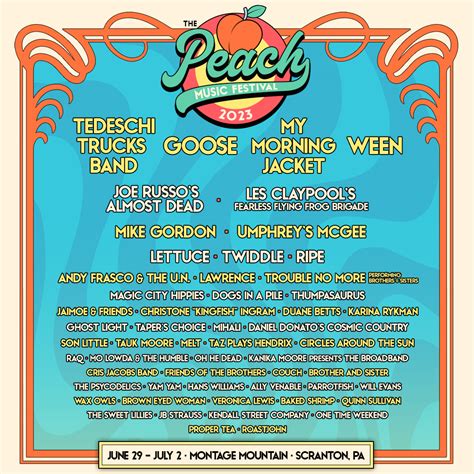 peach music festival 2023 lineup