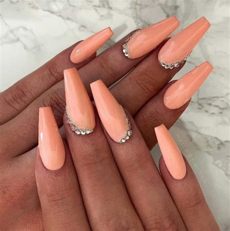 Peach Nail Designs: Simple and Sweet