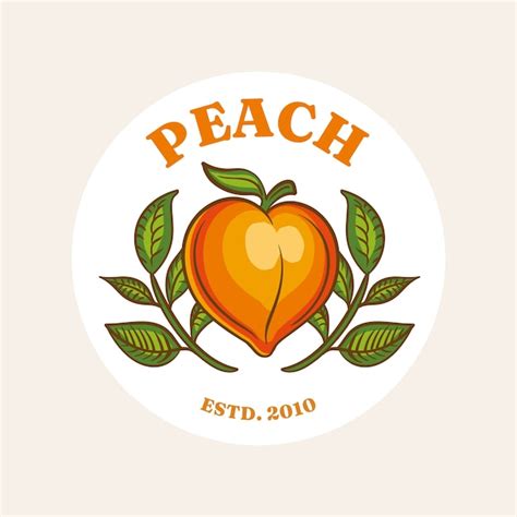 peach premium label