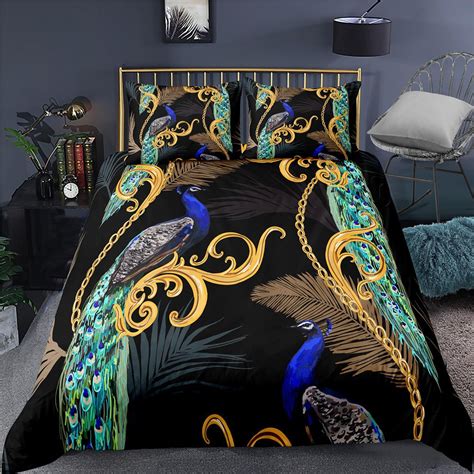 Peacock Print Bed Sheets