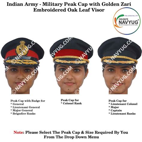 peak cap indian army