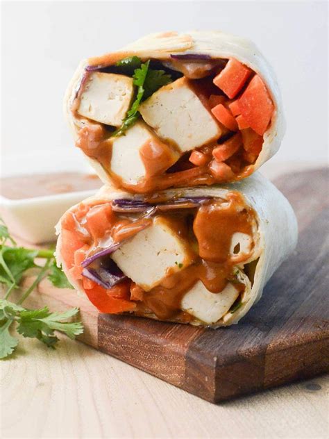 Peanut Sauce Tofu Wrap