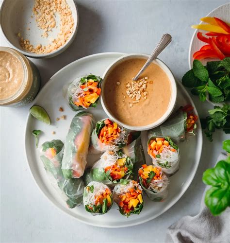 Peanut Sauce With Spring Rolls