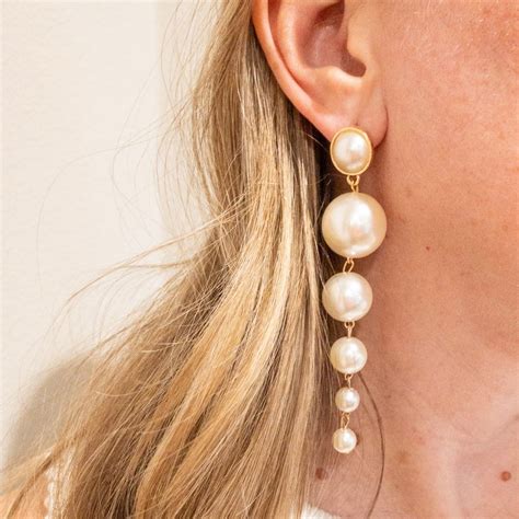 Pearl Drop Statement Earrings