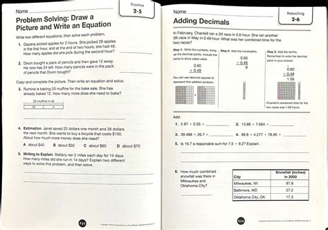 Pearson Chapter 3 Worksheets 5Th Grade Math