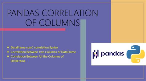 Pearson Correlation Between Two Columns Pandas