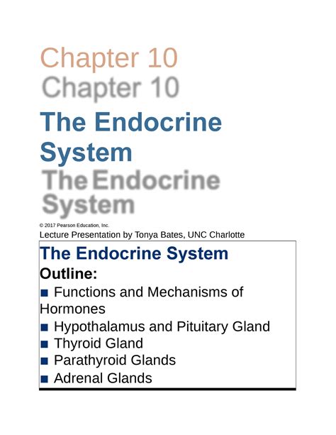 Pearson Education Endocrine System