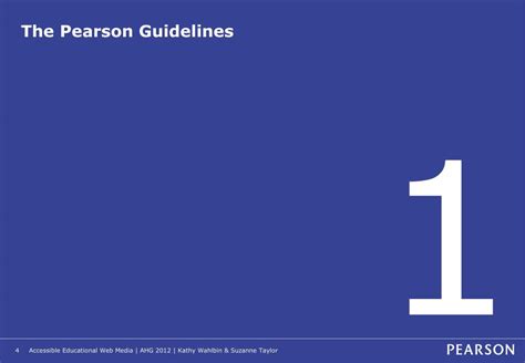 Pearson Guidelines