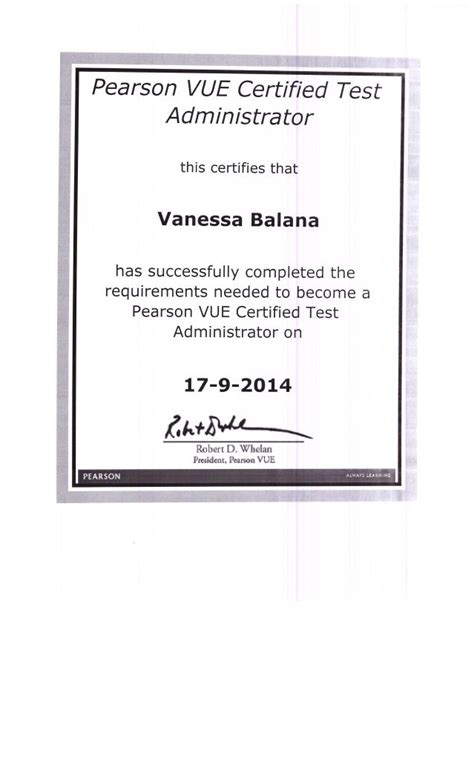 pearson vue it certification