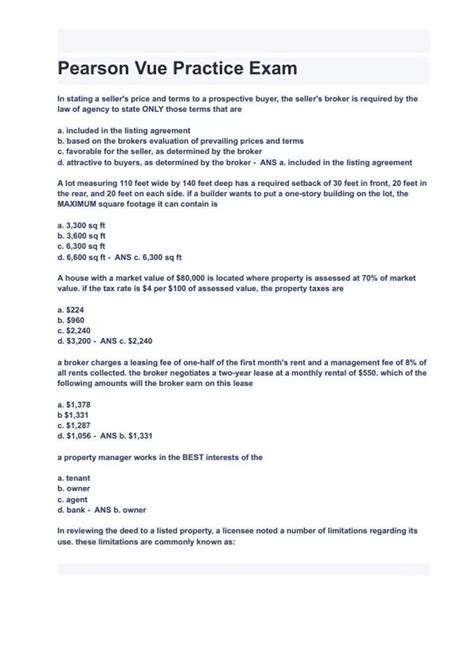 Pearson Vue Nclex Exam Questions