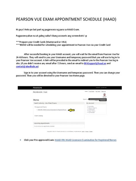 pearson vue test schedule