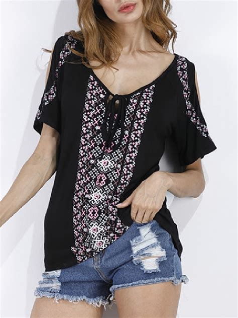 Peasant Blouse Cold Shoulder