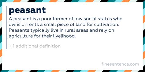 Peasant Different Meaning
