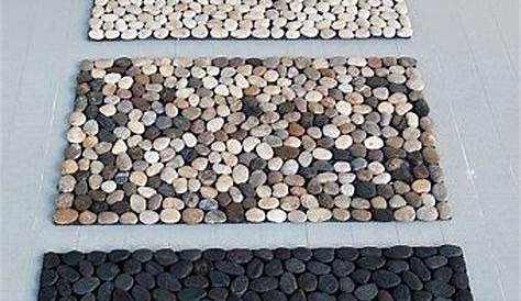 40x60cm Non Slip 3D Stone Floor Mat Carpet Shower Floor Pebble Flannel