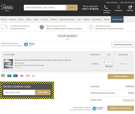 Pebble Grey Discount Voucher Code