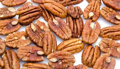 Pecan Nuts Images Peeled On A Slate Plate, Selective Focus