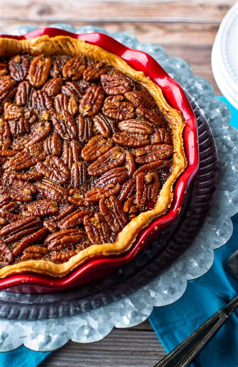 pecan pie with chocolate and bourbon