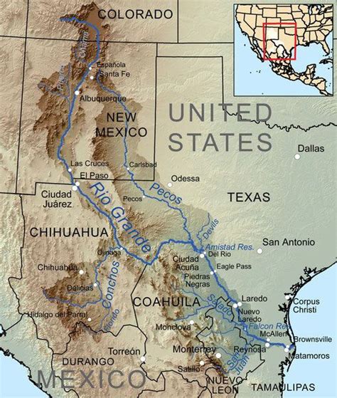 Pecos River On A Map