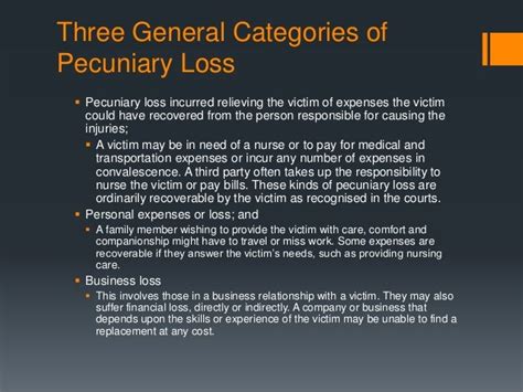 pecuniary loss meaning in law