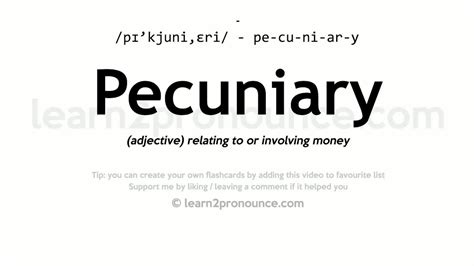 pecuniary loss pronunciation