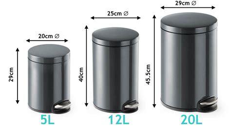 Pedal Bin Sizes